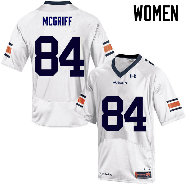 Auburn Tigers Women's Jaylen McGriff #84 White Under Armour Stitched College NCAA Authentic Football Jersey WWW1574EA